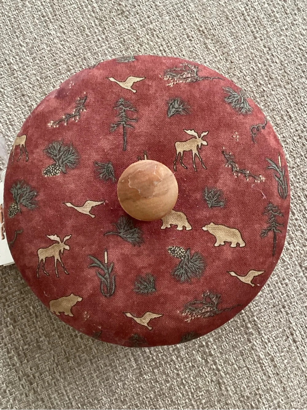 Ulrika Basketry Cherry Jewelry Basket Trinket Wildlife Design Maine